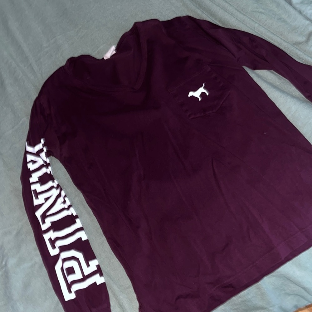 Maroon Victoria secret PINK long sleeve